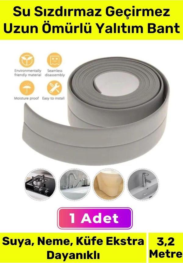 Ekstra Güçlü Su Geçirmez Sızdırmaz Dayanıklı Yalıtım Tamir Küf Önleyici Gri Bant 3.2m - 1 Adet - Image 1