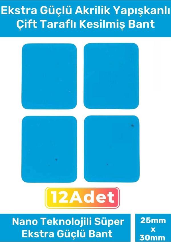 Özel Seri Ekstra Güçlü PE Köpük Esaslı Çift Taraflı Hazır Kesilmiş 25x30mm Asma Bant 12 Adet - Image 1