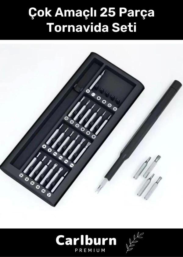 Özel Üretim Dayanıklı Güvenilir Ergonomik Başlıklı Pratik Taşınabilir 25 Parça Tornavida Seti - Image 1