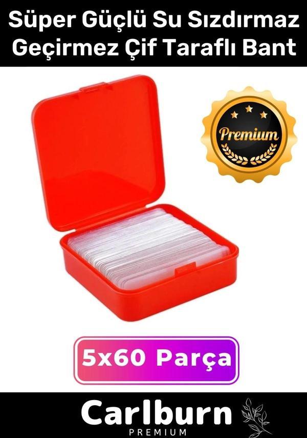 Özel Süper Güçlü Yapışkan Kolay Çıkarılabilir Çok Amaçlı 60 Parça Çift Taraflı Şeffaf Bant 5 Adet - Image 1