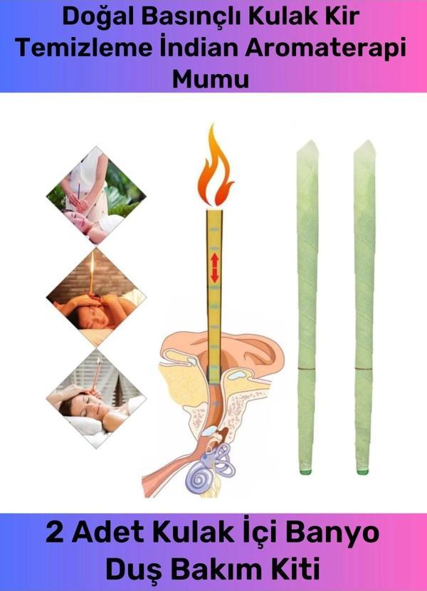 Özel Üretim Doğal Basınçlı Kulak Kir Temizleme İndian Aromaterapi Mumu - 2 Adet - Image 1