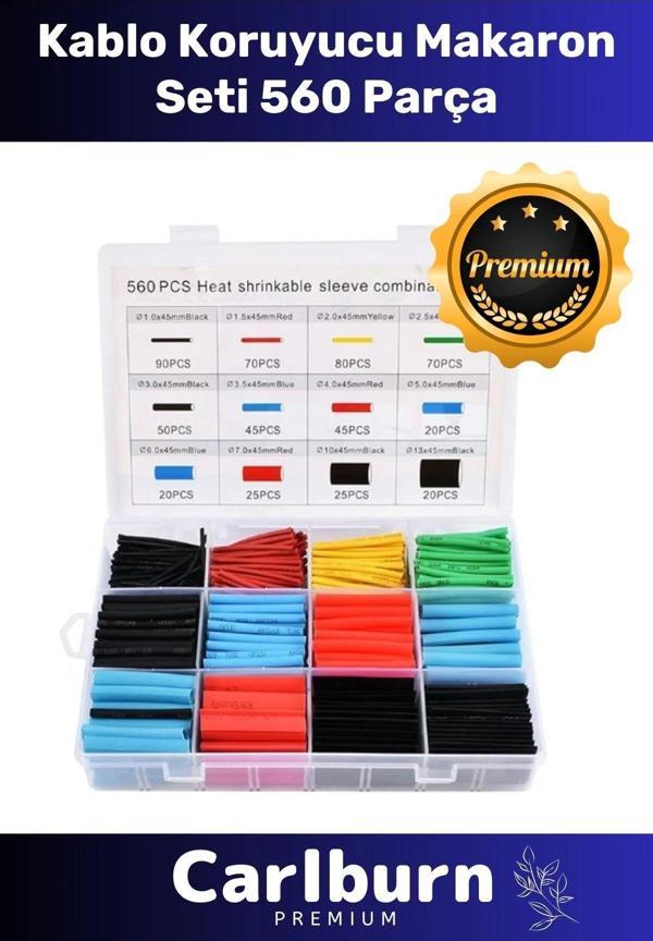 Özel Üretim Isıya Dayanıklı Renkli Telefon Şarj Yalıtım Amaçlı Kablo Koruyucu Makaron Seti 560 Parça - Image 1