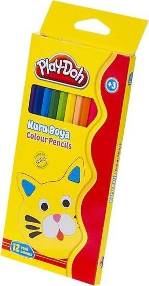 Play-Doh 12 Renk Kuru Boya Tam Boy Play-Ku001 - Image 1