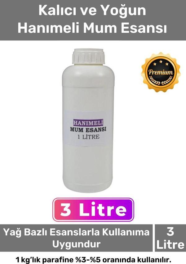 Özel Üretim Kalıcı Yoğun Yağ Bazlı Tüm Ürünlerle Kullanıma Uygun Hamam Hanımeli Mum Esansı 3 LT - Image 1