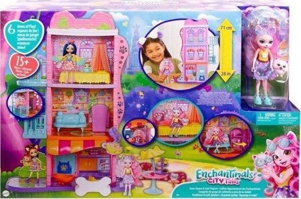 Enchantimals Şehir Evi ve Kafe Oyun Seti HHC18 - Image 1