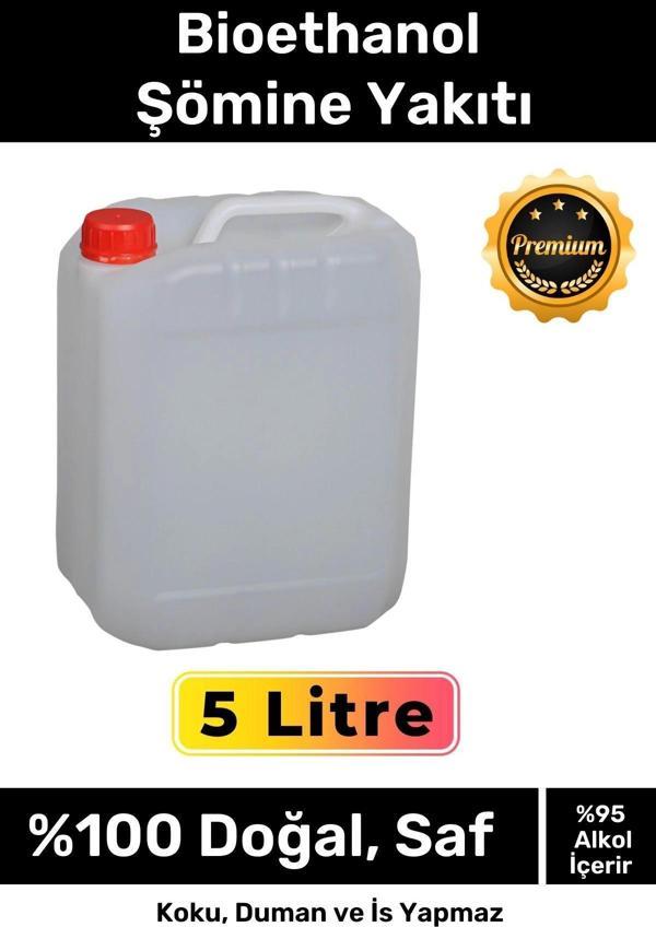 Özel Üretim %100 Doğal Saf Temiz Çevre Dostu Sıvı Koku Yapmayan Bioethanol Şömine Yakıtı 5 Litre - Image 1