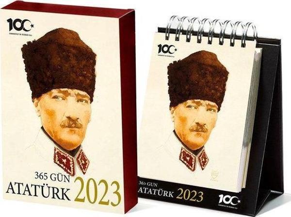 Kurumsal Yayınlar Atatürk 365 Gün 2023 Masa Takvimi - Image 1