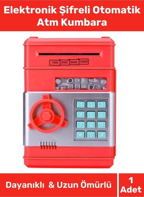 Özel Üretim Abs Plastik Pilli Otomatik Kağıt Bozuk Para Elektronik Şifreli Atm Kumbara - Image 1