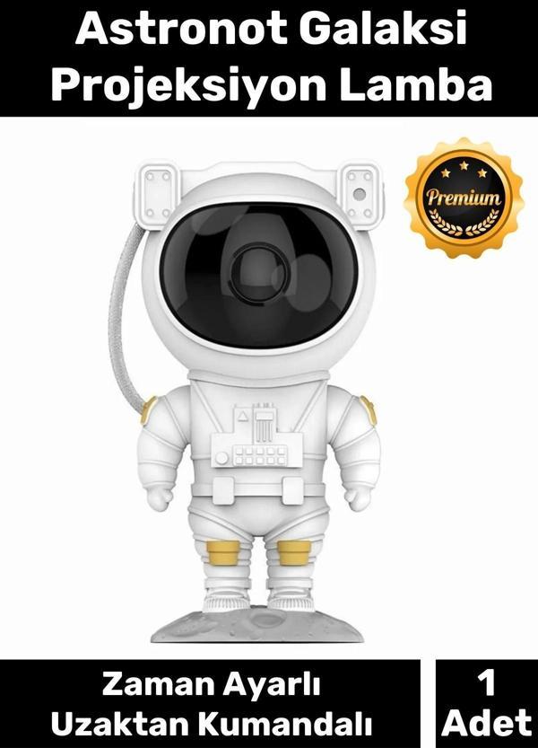 Özel Üretim Zamanlayıcı Uzaktan Kumandalı Pilli Yıldız Samanyolu Astronot Galaksi Projeksiyon Lamba - Image 1