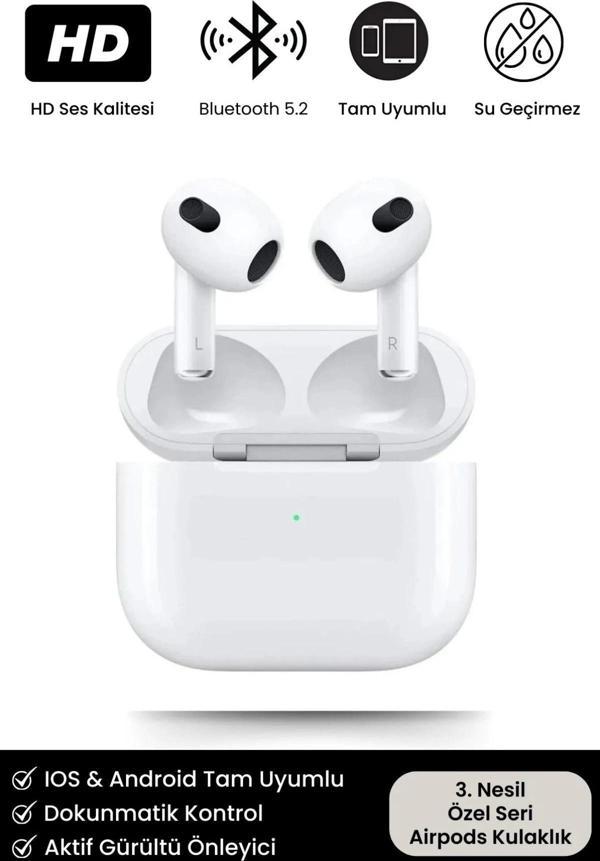 Premium 3. Nesil Ios Android Uyumlu Bluetooth Kulaklık Özel Seri Kulak Içi Kablosuz Kulaklık - Image 1