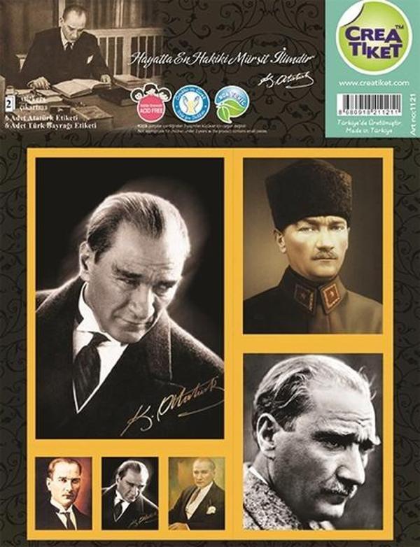 Crea 1121 Atatürk & Bayrak Etiket - Image 1