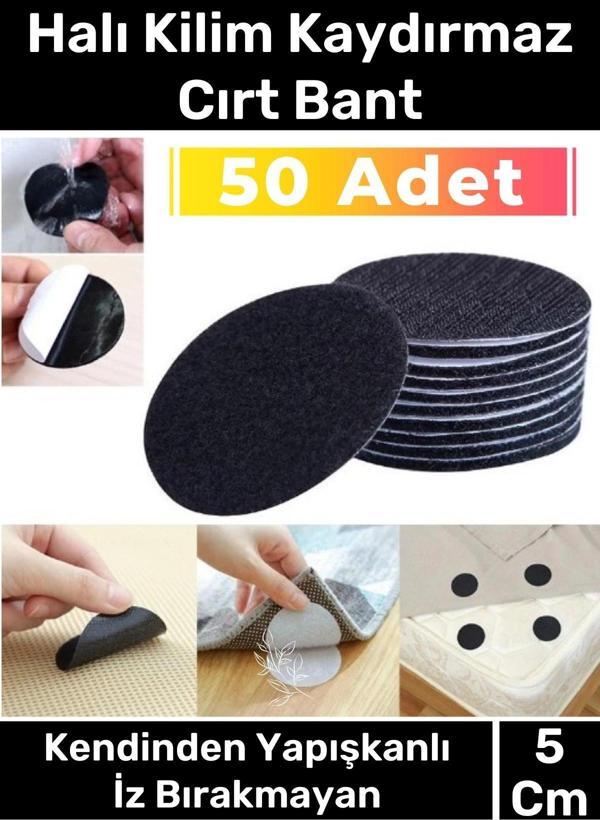 Premium Halı Kilim Sabitleyici Koltuk Kaydırmaz Kendinden Yapışkanlı Yıkanabilir 50 Adet Cırt Bant - Image 1