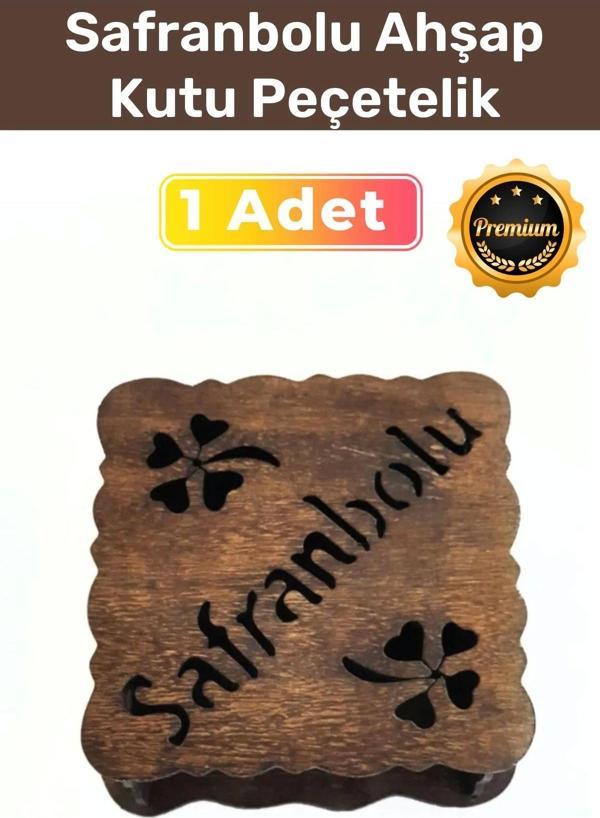 Premium Özel Üretim Ahşap Kavakkontra İmal Edilen Tasarım Safranbolu Kutu Peçetelik - Image 1