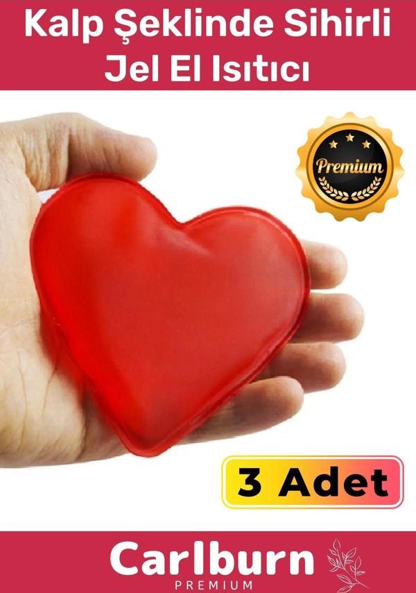 Premium Özel Üretim Kalp Şeklinde El Isıtıcısı Sihirli Jel Isıtıcı Torba Kalpli Cep Sobası 3'lü Set - Image 1