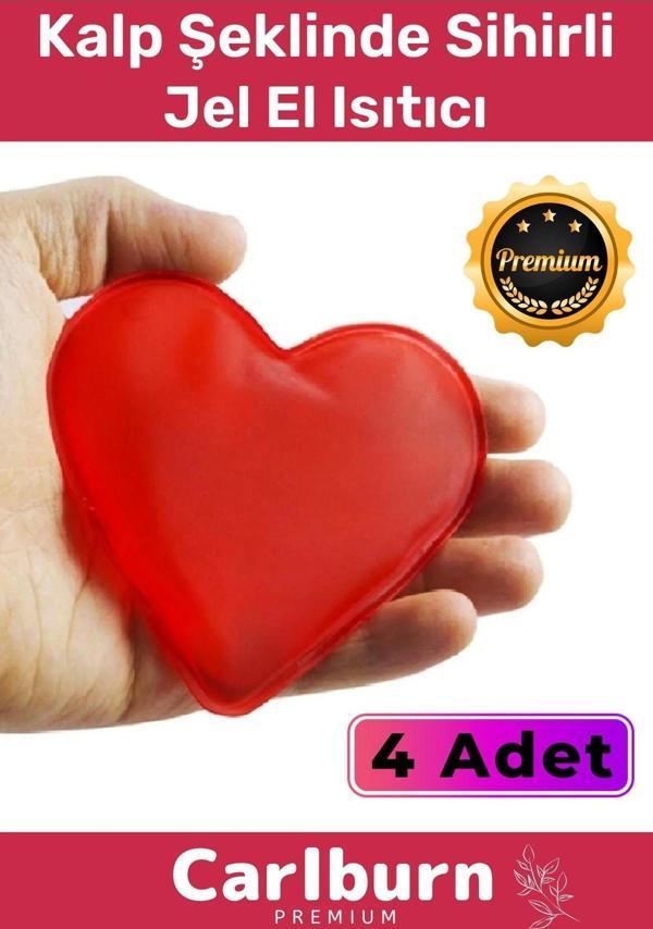 Premium Özel Üretim Kalp Şeklinde El Isıtıcısı Sihirli Jel Isıtıcı Torba Kalpli Cep Sobası 4'lü Set - Image 1