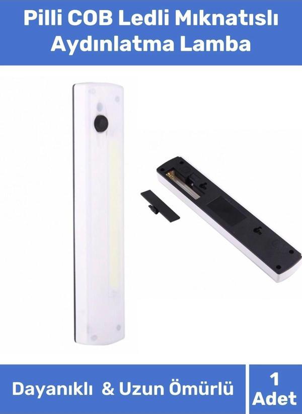 Premium Pilli Mıknatıslı Asılabilir Masa Üstü Kullanım COB Ledli Mıknatıslı Aydınlatma Dolap Lamba - Image 1