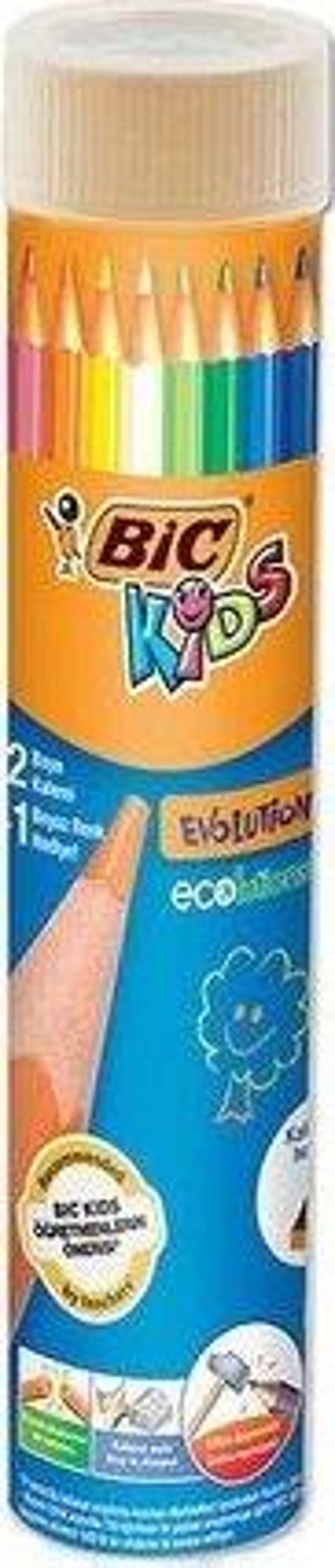 Bic Kids Evolution Metal Tüp 12+1'li Kuru Boya Seti - Image 1