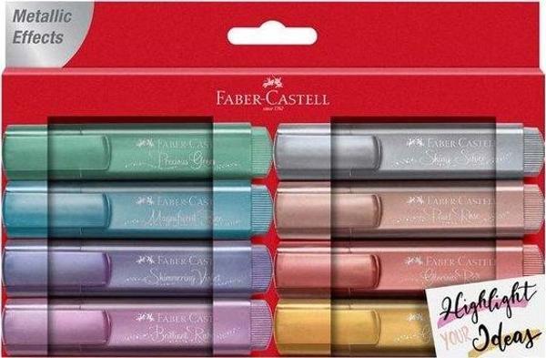 Faber-Castell 46 Metalik 8 Renk Karton Fosforlu Kalem - Image 1