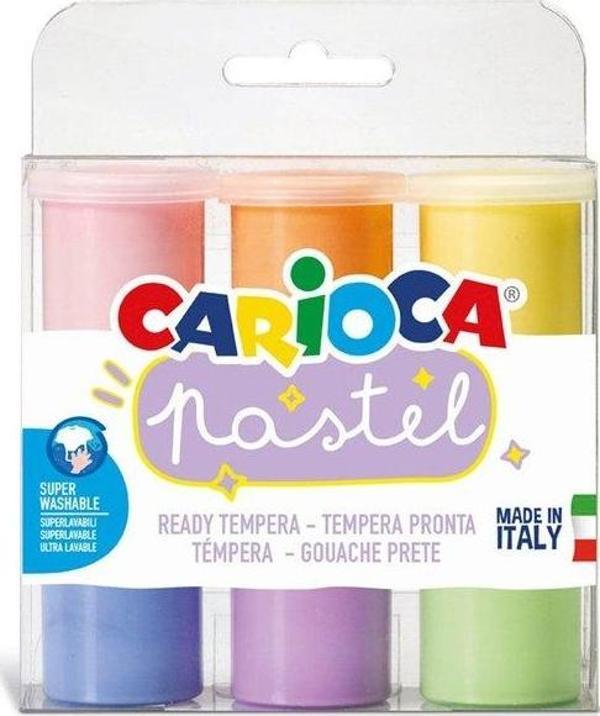 Carioca Süper Yıkanabilir Pastel 6 Renk X 25gr Guaj Boya - Image 1