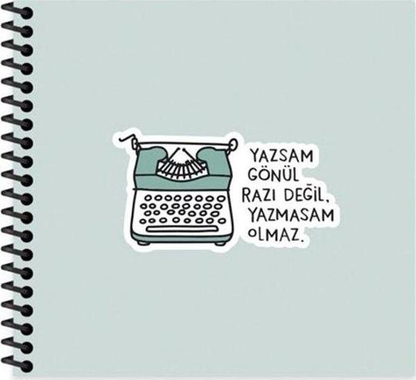 Hisli Şeyler 50 Yaprak Çizgili Defter - Yazsan Gönül Razı Değil Yazmasam Olmaz - Image 1