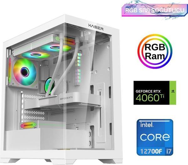 Xaser Xsr892 i7 12700F 16GB Ram 512GB M.2 NVMe SSD 8GB RTX4060Ti Oyuncu Masaüstü Bilgisayarı - Image 1