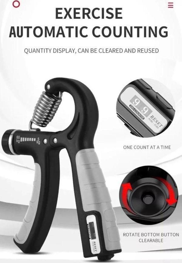 Leyaton Siyah 5-60 Kg Ayarlanabilir El Güçlendirici Yay Hand Grip Trainer - Ayarlanabilir El Yayı - Image 1