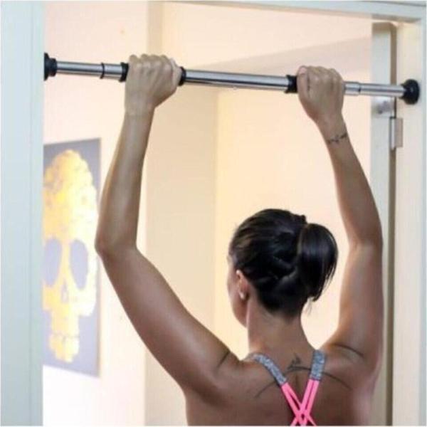 Leyaton 80-130 Cm Krom Kapı Barı Koridor Barfiksi Barfix Spor Aleti Demiri Barfiks Çubuğu - Image 1