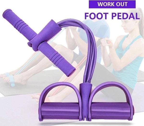 Clifton Body Trimmer Egzersiz Aleti El Ayak Egzersiz 4'Lü Direnç Lastiği Mor - Image 1