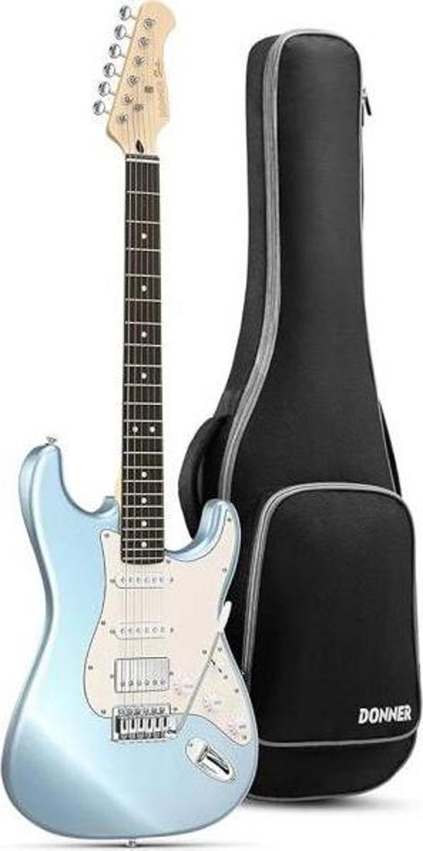 Donner DST-152 Full-Size ST Elektro Gitar Seti (Metalic Blue) - Image 1