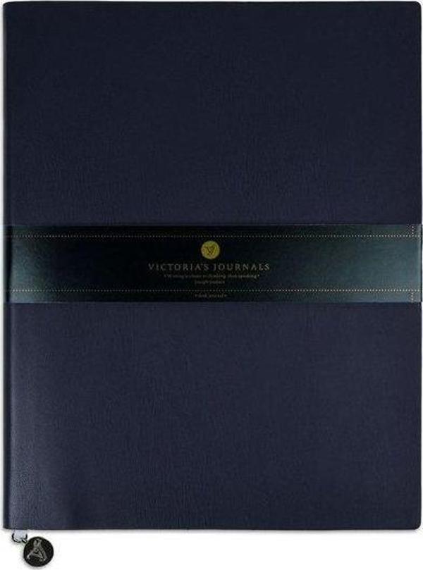 Victorias Journals 8606 Smyth Flexy 19x25 80 gr 96 Yaprak Çizgili Mavi - Image 1