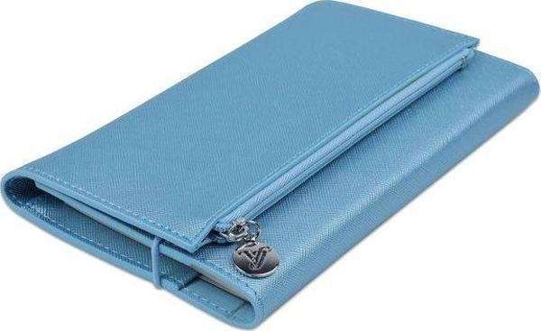 Victorias Journals 7363 Zipco Clutch 9,6x16,6 80 gr 96 Yaprak Çizgili Açık Mavi - Image 1