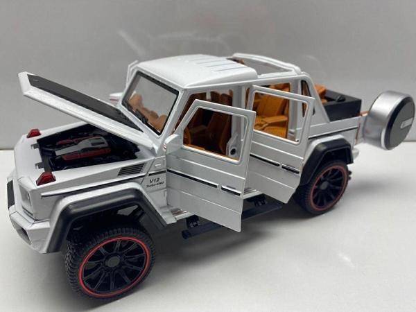 Hepsilazım Mercedes G Diecast Büyük Metal Model Araba 1:22 Sesli Işıklı Kaput Bagaj Kapılar Açılabilen Jip - Image 1
