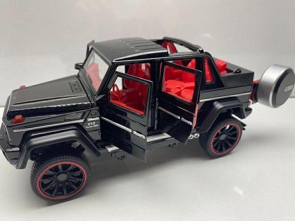 Hepsilazım Mercedes G Jip Diecast Büyük Metal Model Araba 1:22 Sesli Işıklı Kaput Bagaj Kapılar Açılabilen Jip - Image 1