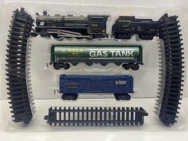 Hepsilazım Oyuncak Tren Sesli Işıklı Tren Kaliteli Rayın Üzerinde Giden 18 Parça Tren Set - Image 1