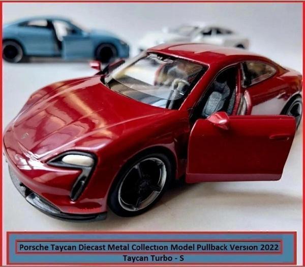 Hepsilazım Porsche Taycan Turbo S Kasa 1.36 Diecast Orjinal 2022 Metal Araba Pullback Kapıları Açılır - Image 1