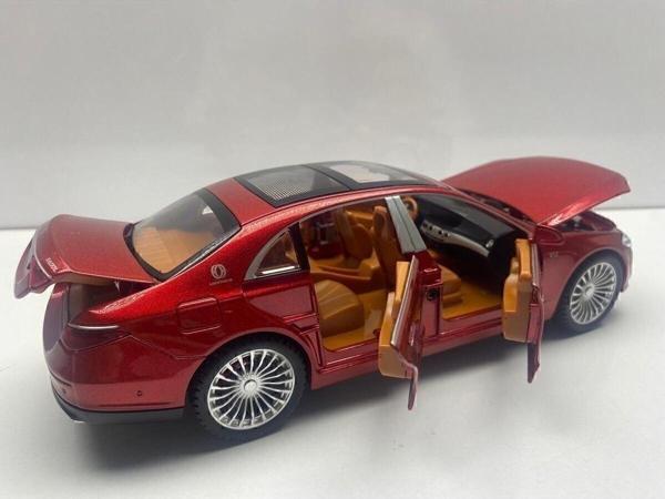 Hepsilazım S 600L Mercedes Diecast Metal Oyuncak Araba Sesli Işıklı Çek Bırak 22 Cm 1:22 Model Araç - Image 1