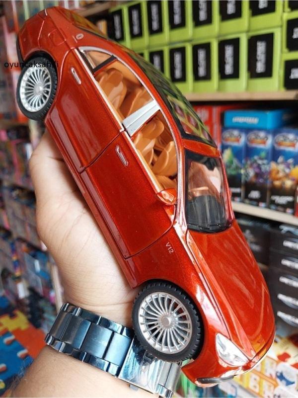 Hepsilazım S600 Maybach Class Diecast Metal Mercedes 1.24 Koleksiyon Araba 6 Kapı Açılır Işık Ses Far Stop - Image 1