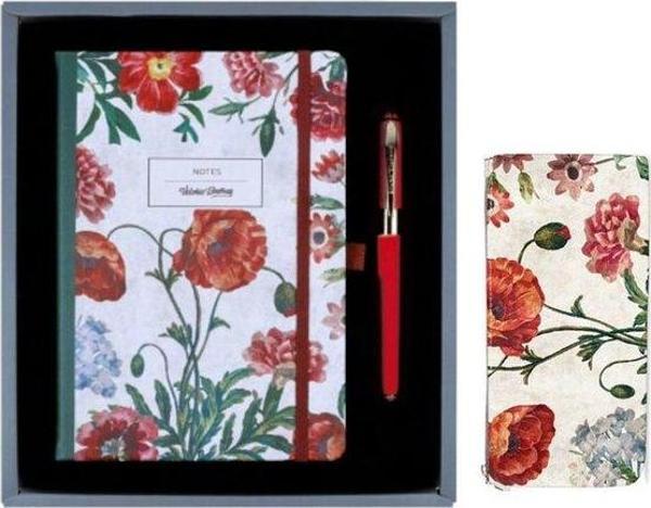 Victorias Journals Karizma Defter 14x20 96 Yaprak + Kalem Çantası 10x20 cm Monaco Kalem Kırmızı - Image 1