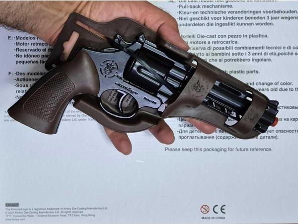 Hepsilazım Metal Oyuncak Kovboy Tabanca 90 Mantar Kapsül Hediye Kapsül Patlatan Revolver Demir Silah Ağır Ürün - Image 1