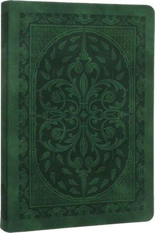 Victorias Journals Vintage Old Book Defter 14x20 cm 80 gr 160 Yaprak Çizgili Koyu Yeşil - Image 1
