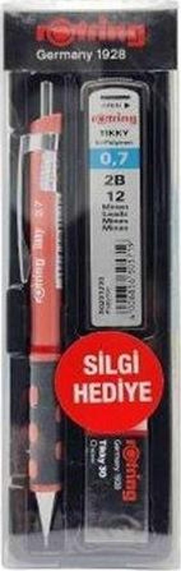 Rotring Tıkky Min Silgi 3 lü Okul Seti- 0.7 Gül Kurusu - Image 1