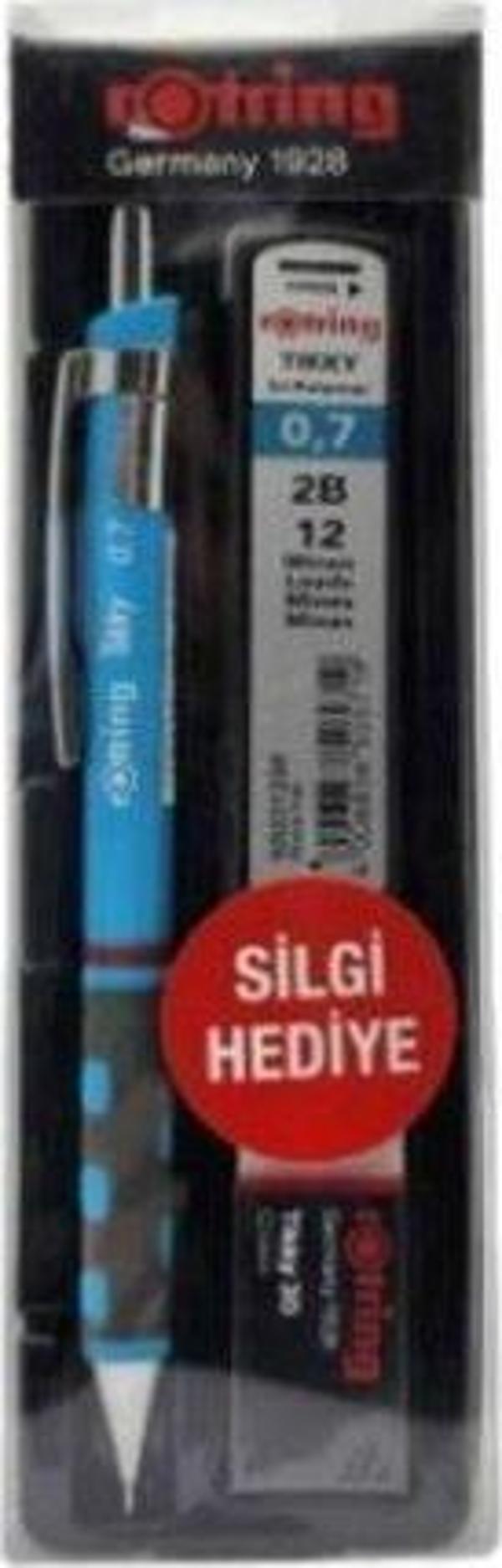 Rotring Tıkky Min Silgi 3 lü Okul Seti- 0.7 Deniz Mavi - Image 1