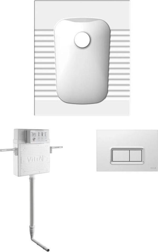 Seramiksan Delta Hela Taşı + VitrA Gömme Rezervuar - Image 1
