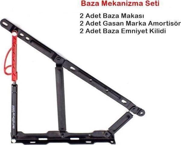 BAZA SETİ, MAKAS+AMORTİSÖR+EMNİYET KİLİDİ 750N   - Image 1