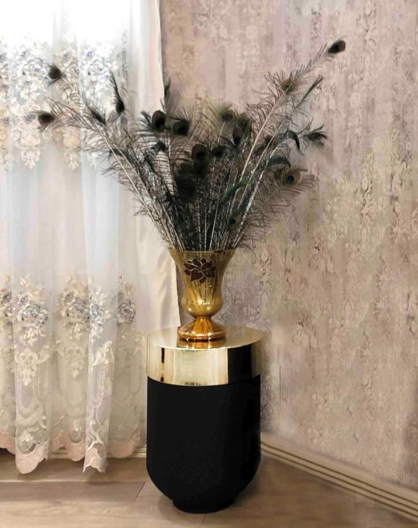 DEKORATİF BÜYÜK GOLD MASA, Darbuka Masa 70 cm - Image 1