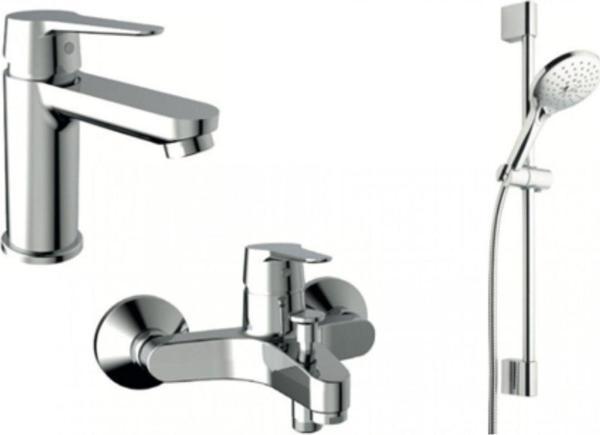 Roca Üçlü Set Esteria Lavabo Batarya / Banyo Batarya / Aurea Duş Takımı - Image 1
