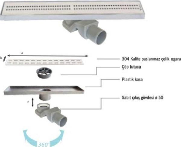 Sukar Line 4E 40 Cm Cube Izgaralı Lineer Süzgeç - Image 1