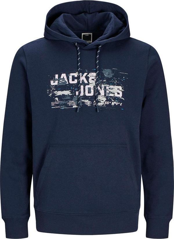 Jack&Jones 12261670 Jcooutdoor Logo Sweat Hood Sn Lacivert - Image 1