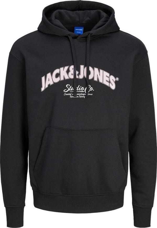 Jack&Jones 12267584 Jorbronx Arch Big Sweat Hood Ub Siyah - Image 1