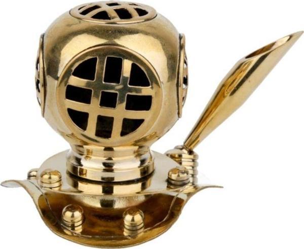 Lucky Art Gold Dalgıç Başlığı Kalemlik 9 cm - Image 1